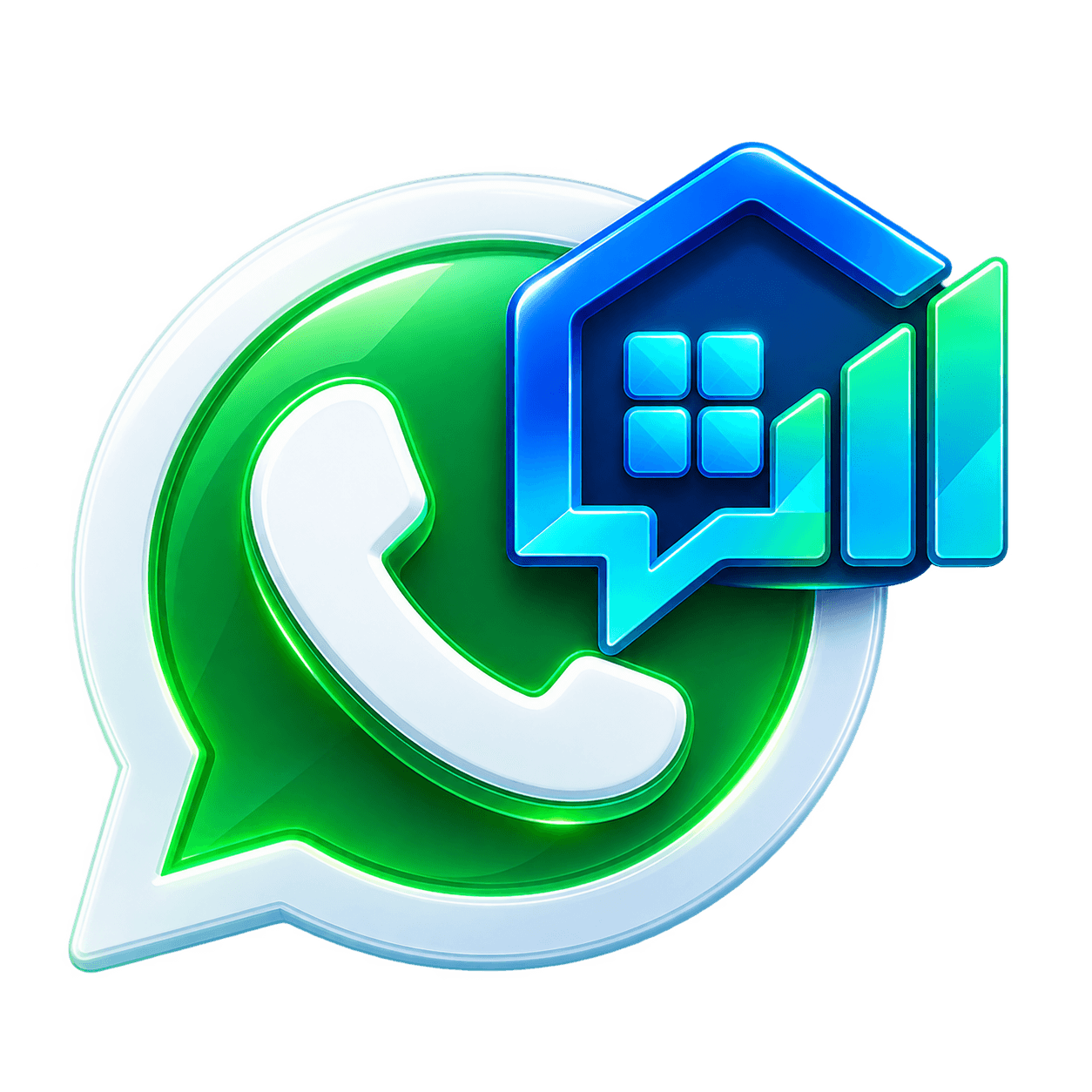 Símbolo do WhatsApp integrado à VISTAATUALIZADA